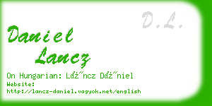 daniel lancz business card